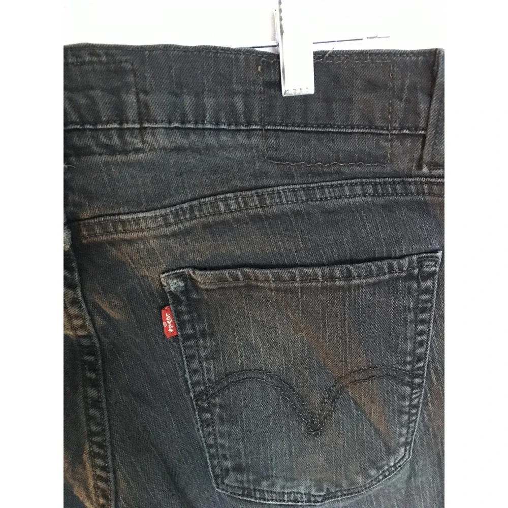 Levis 511 Skinny Jeans Mens 34x32 Faded Black Stretch Denim Pants